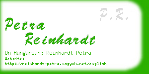 petra reinhardt business card